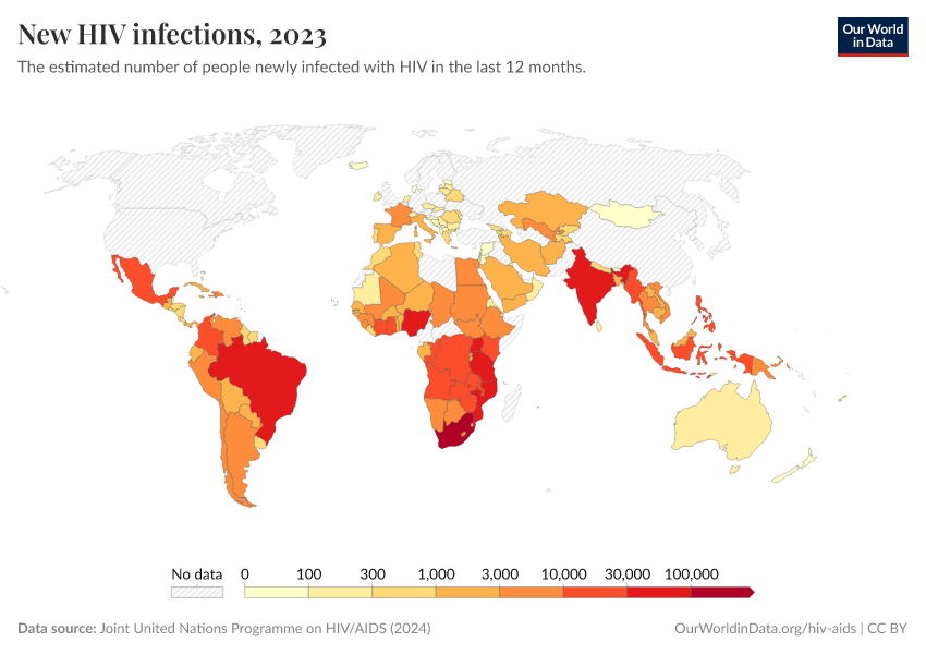 A thumbnail of the "New HIV infections" chart